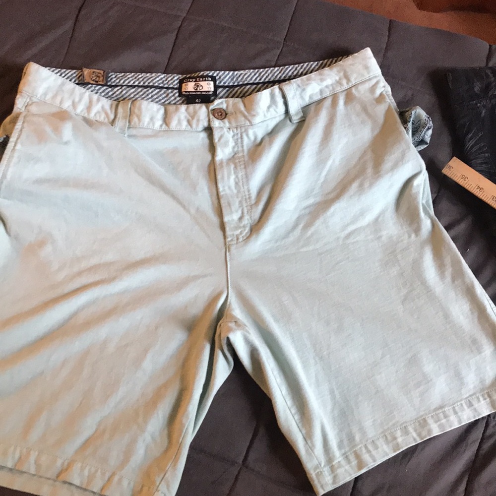 gray earth chino size 42” shorts cotton NWOT medium weight true color last pic - Picture 2 of 11